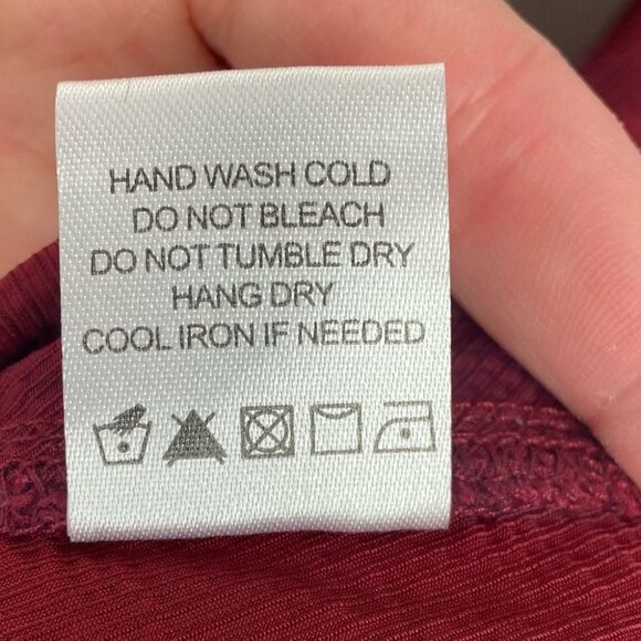 Revolve Tularosa Heather Blouse Burgundy Red Ruffle Womens Size Small Bohemian S - Picture 10 of 15